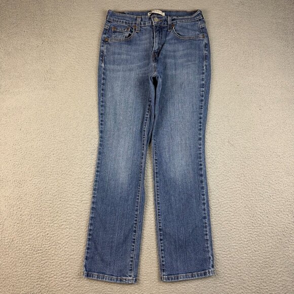 Levi's Denim - Levi's Jeans Women's Size 6 Straight Leg 505 Blue Mid Rise Stretch Denim Pants